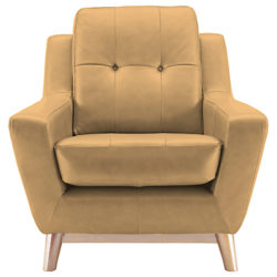 G Plan Vintage The Fifty Three Leather Armchair Capri Sand